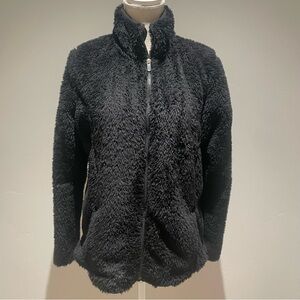 Women's Black Sherpa Fleece Jacket